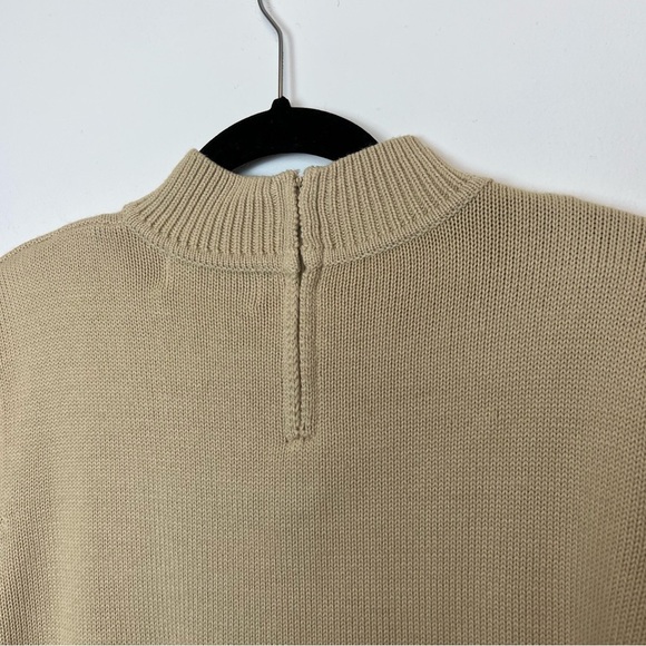 Vintage Alfred Dunner Knit Sweater- Floral Embroidery Mock Neck Wool Blend - Picture 5 of 9